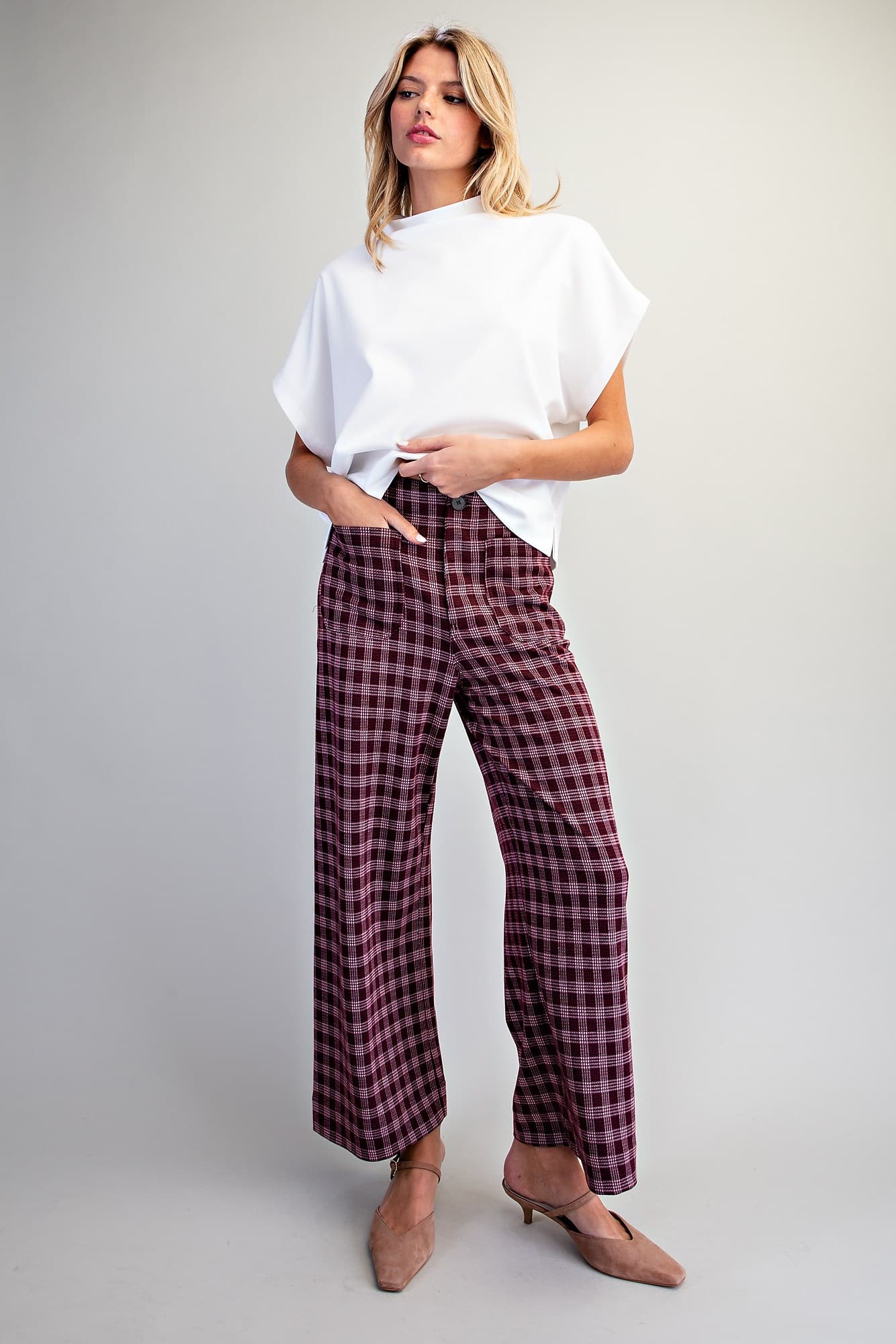 PK16889 - BURGUNDY PLAID