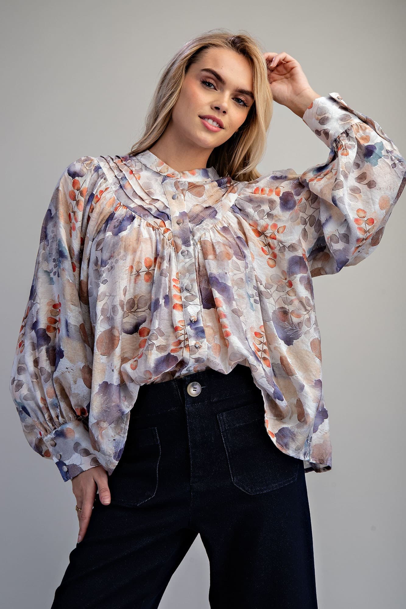 TK16953 - DUSTY BLUE BOTANICAL