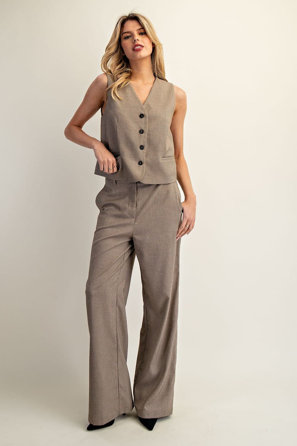 JK14150 - CAMEL BROWN CHECK
