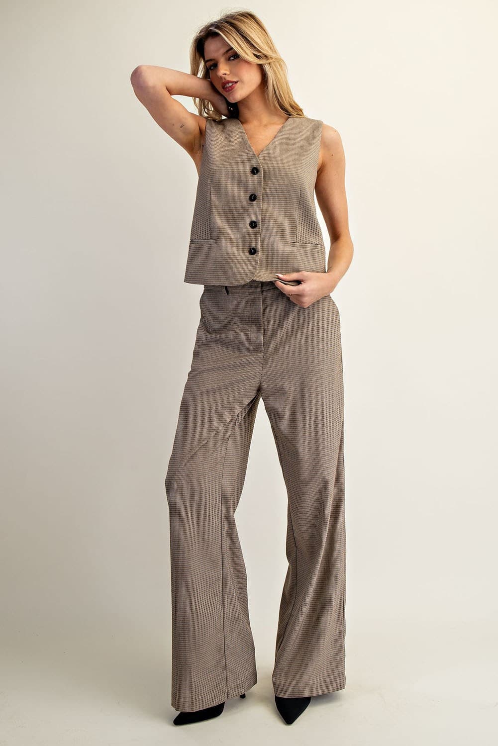 PK14421 - CAMEL BROWN CHECK