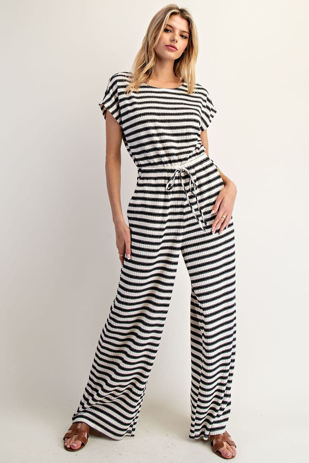 BK14297 - BLACK CREAM STRIPE